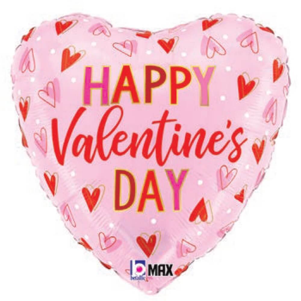 VALENTINE HEARTS HELIUM BALLOON