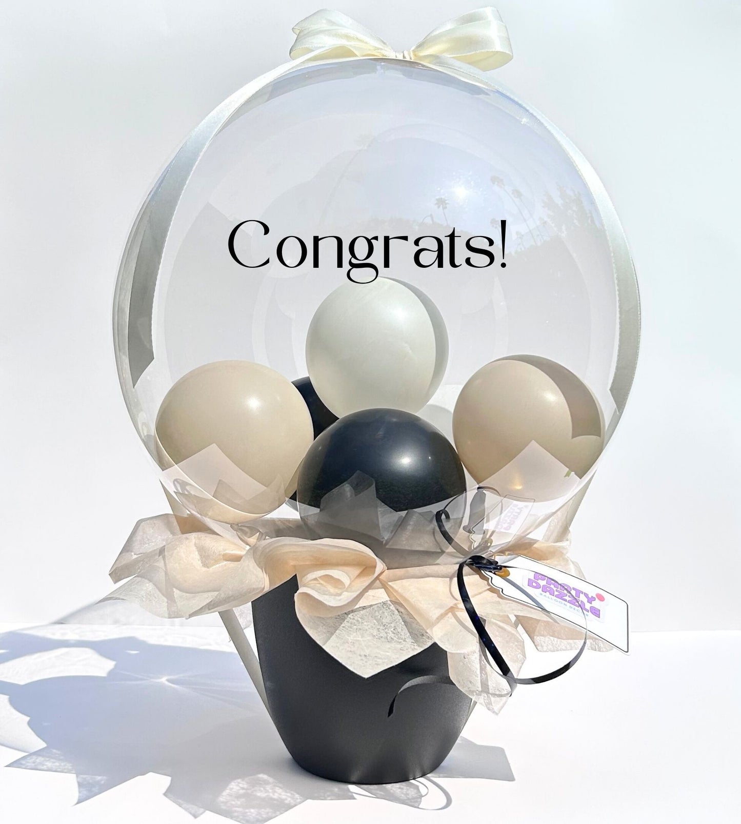 Black + Beige Balloon Gift