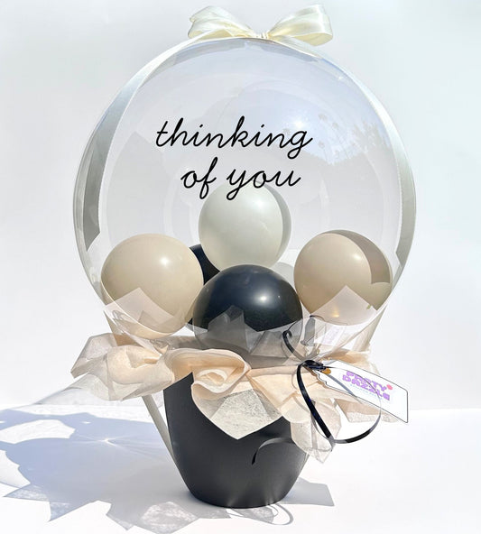 Black + Beige Balloon Gift