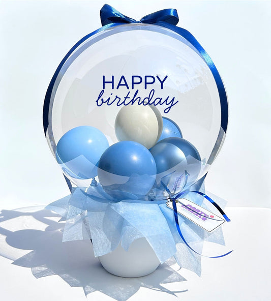 Blue + Ivory Balloon Gift