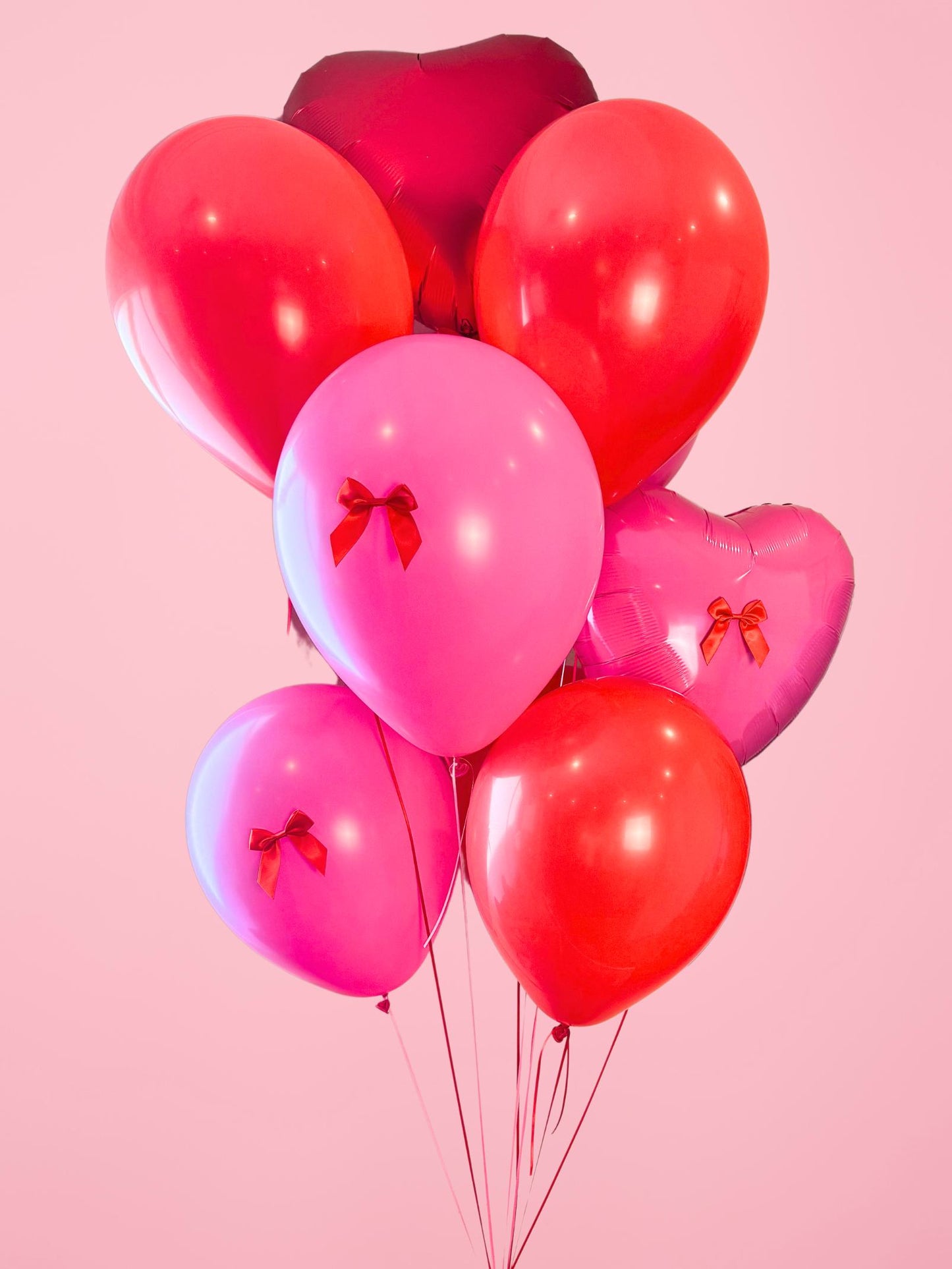"Lovin' You" Fuchsia & Red Balloon Bouquet