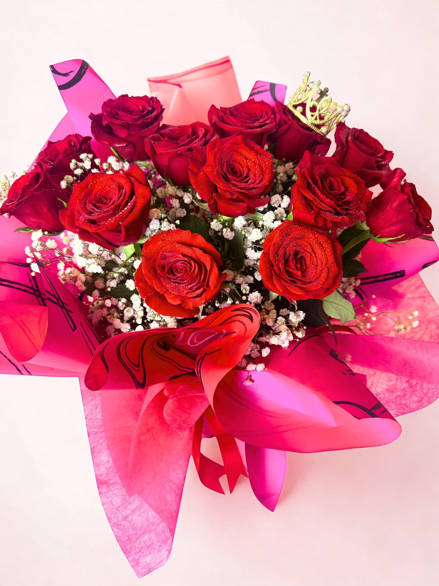 "Queen of My Heart" One Dozen Red Roses