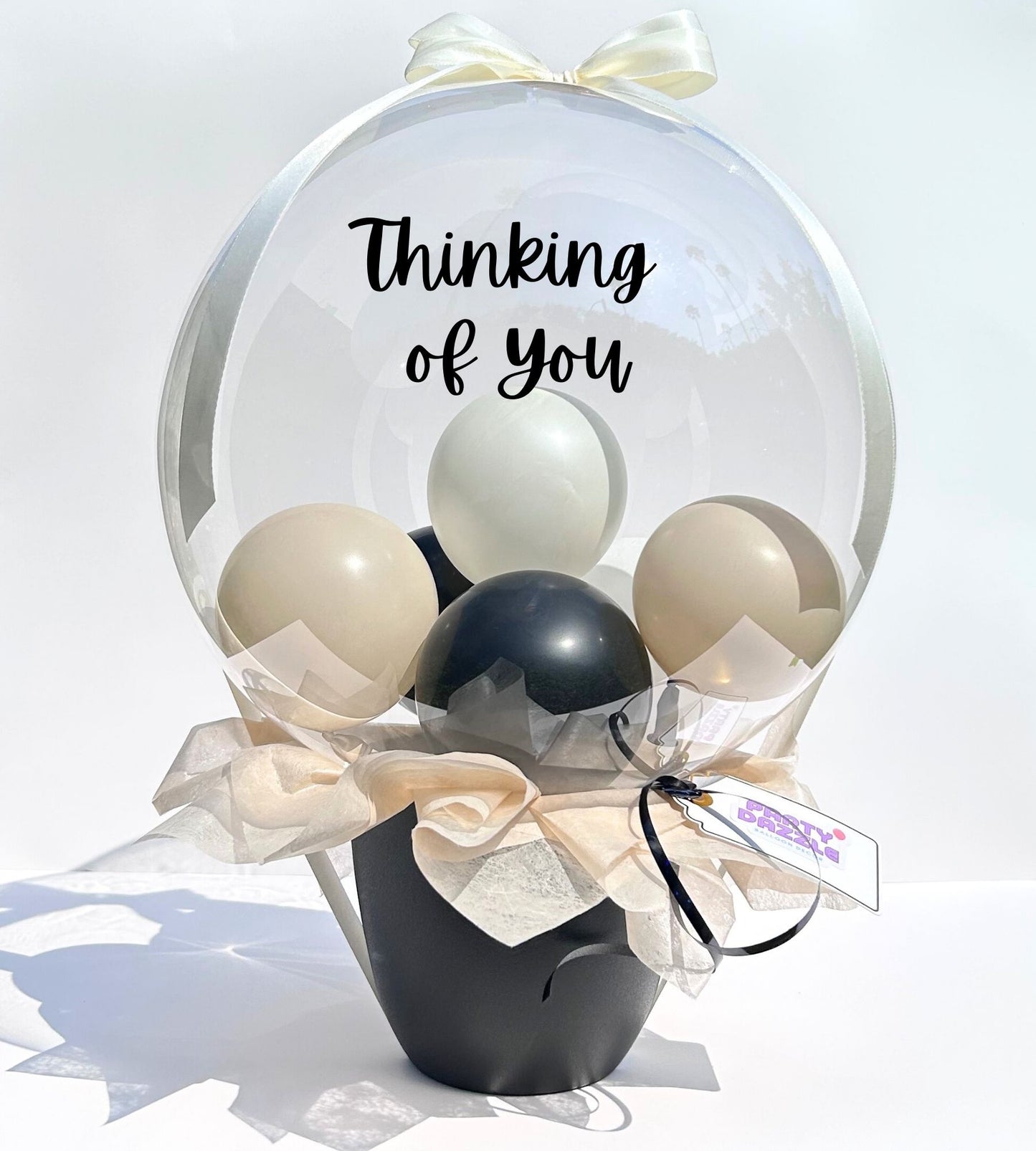 Black + Beige Balloon Gift