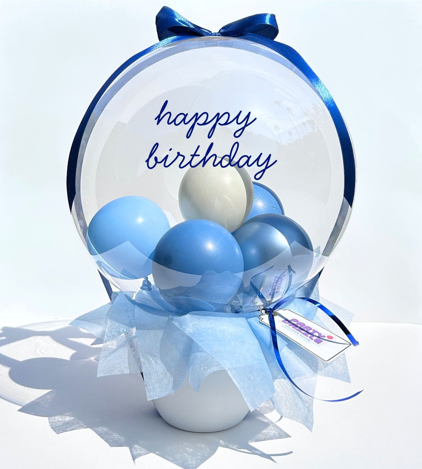 Blue + Ivory Balloon Gift